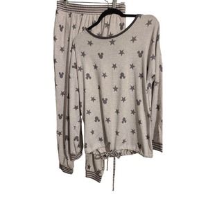 Disney Ladies' Mickey Cozy 2‎ Piece Pajama Set Women’s Large
